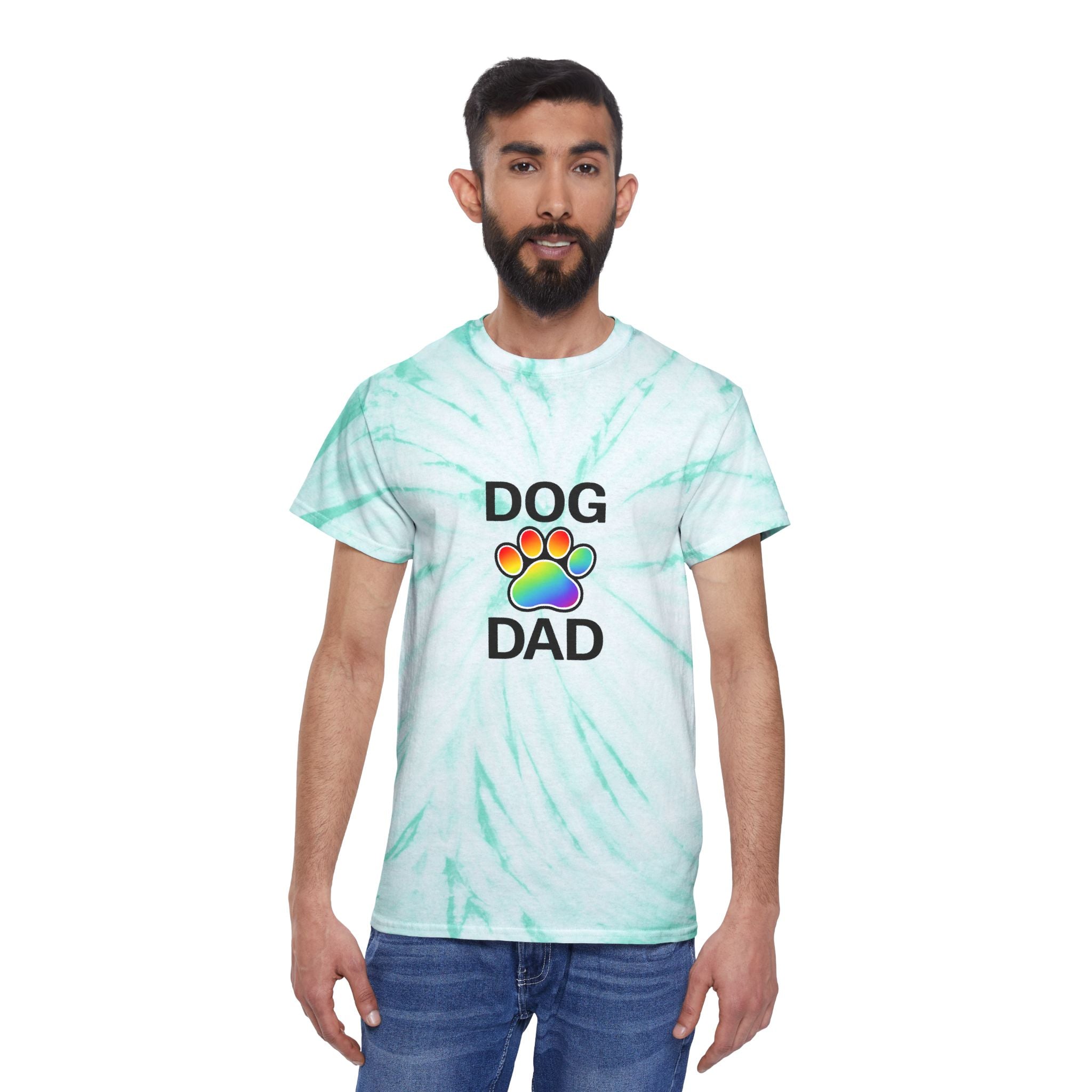 Pride Dog Dad Color Blast Tie-Dye Tee Sizes Small - 2XL (3 colors)
