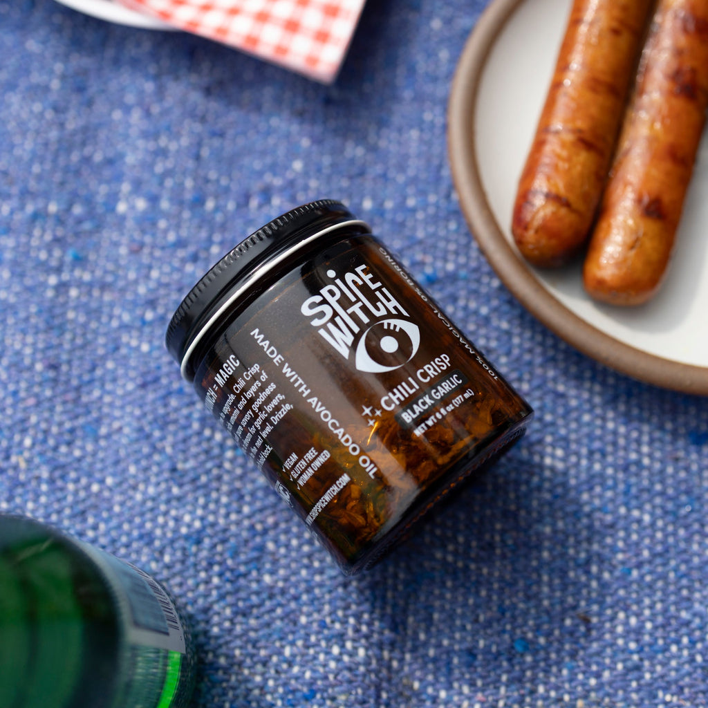 Chili Crisp Black Garlic Flavor- Avocado Oil, Savory Depth, Umami Crunch