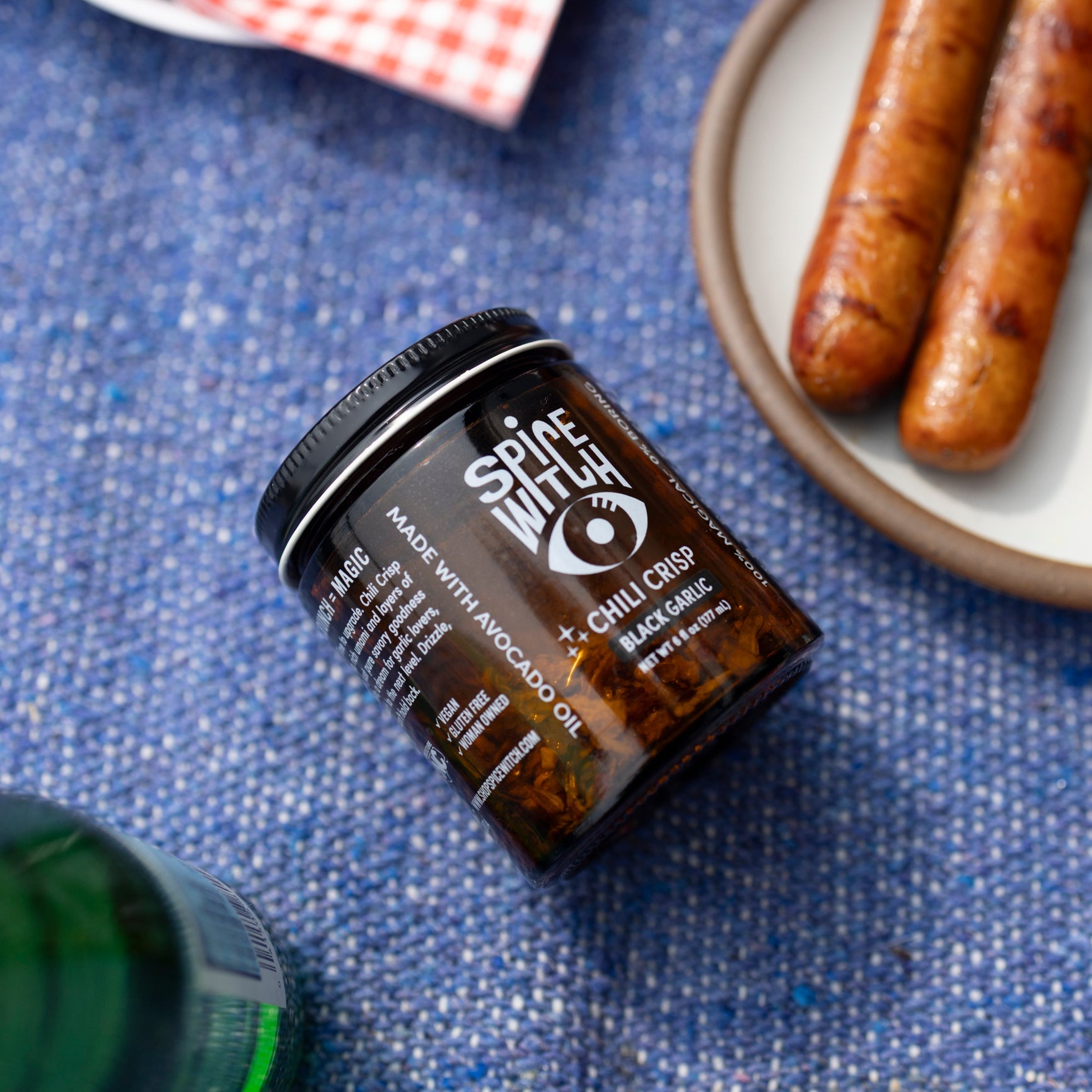 Chili Crisp Black Garlic Flavor- Avocado Oil, Savory Depth, Umami Crunch