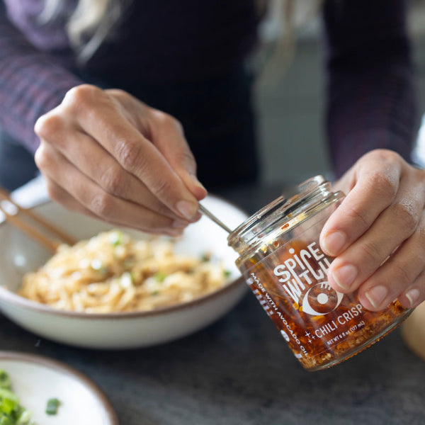 Chili Crisp Spicy Honey Flavor- Avocado Oil, Sweet Heat, Flavorful Crunch