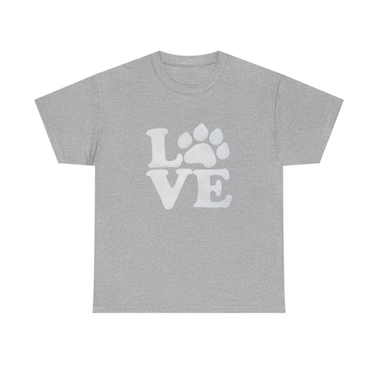 Love Paw Heavy Duty Unisex Tee Sizes Small - 5XL (11 colors)