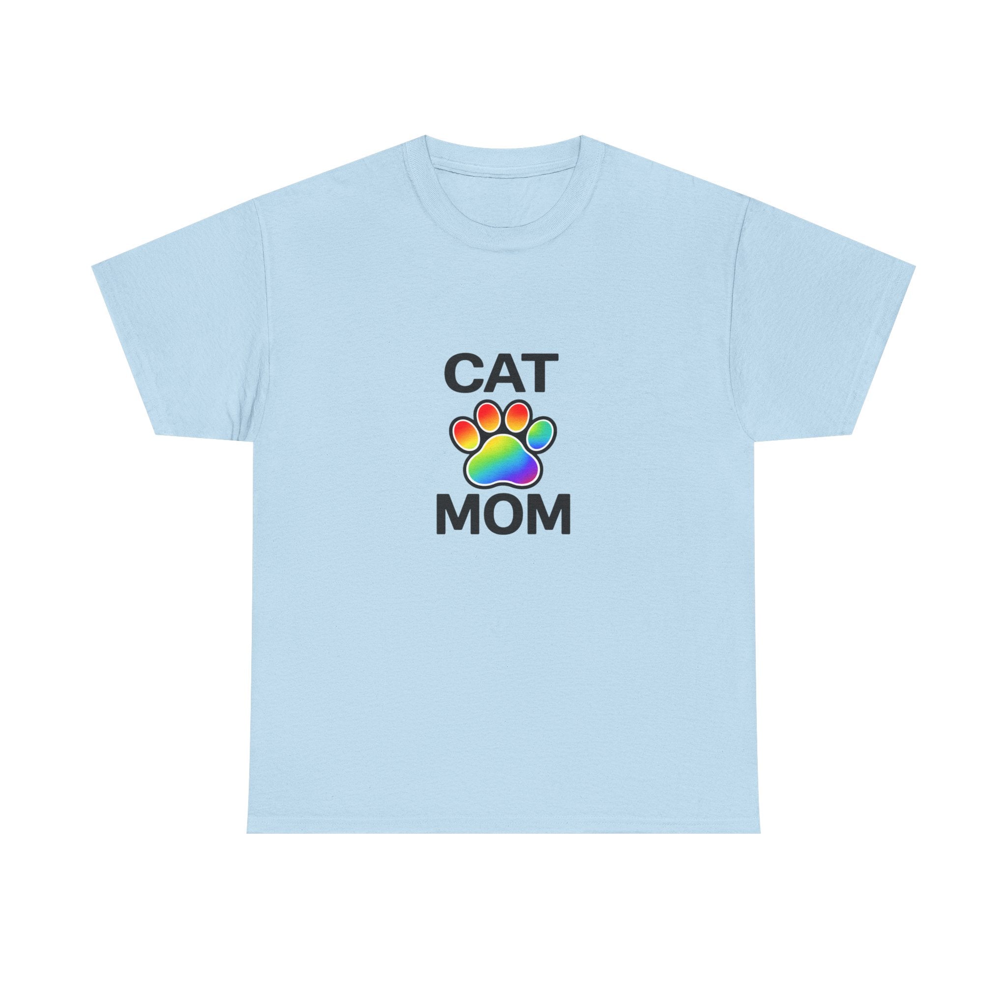 Pride Cat Mom Heavy Duty Unisex Tee Sizes Small - 5XL (11 colors)
