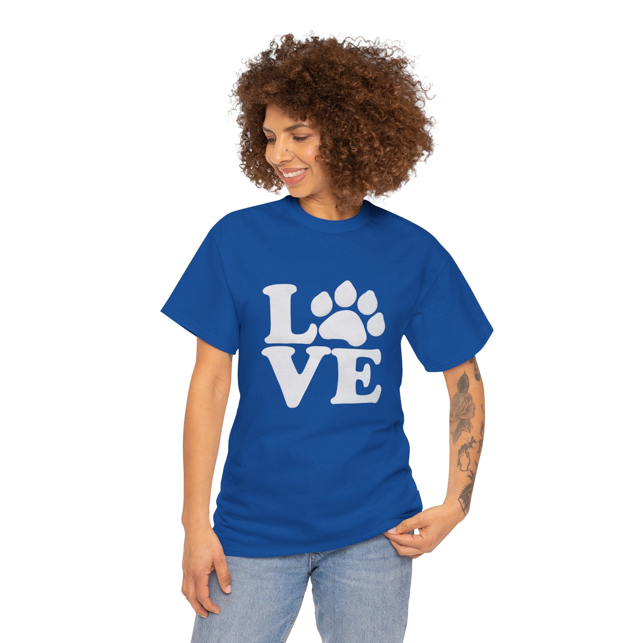 Love Paw Heavy Duty Unisex Tee Sizes Small - 5XL (11 colors)