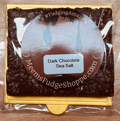 Handmade Dark Chocolate Sea Salt Fudge | Meem's Fudge Shoppe