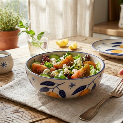 Italian Lemon Bowl, - 2.5x7 Inches (Set of 2)