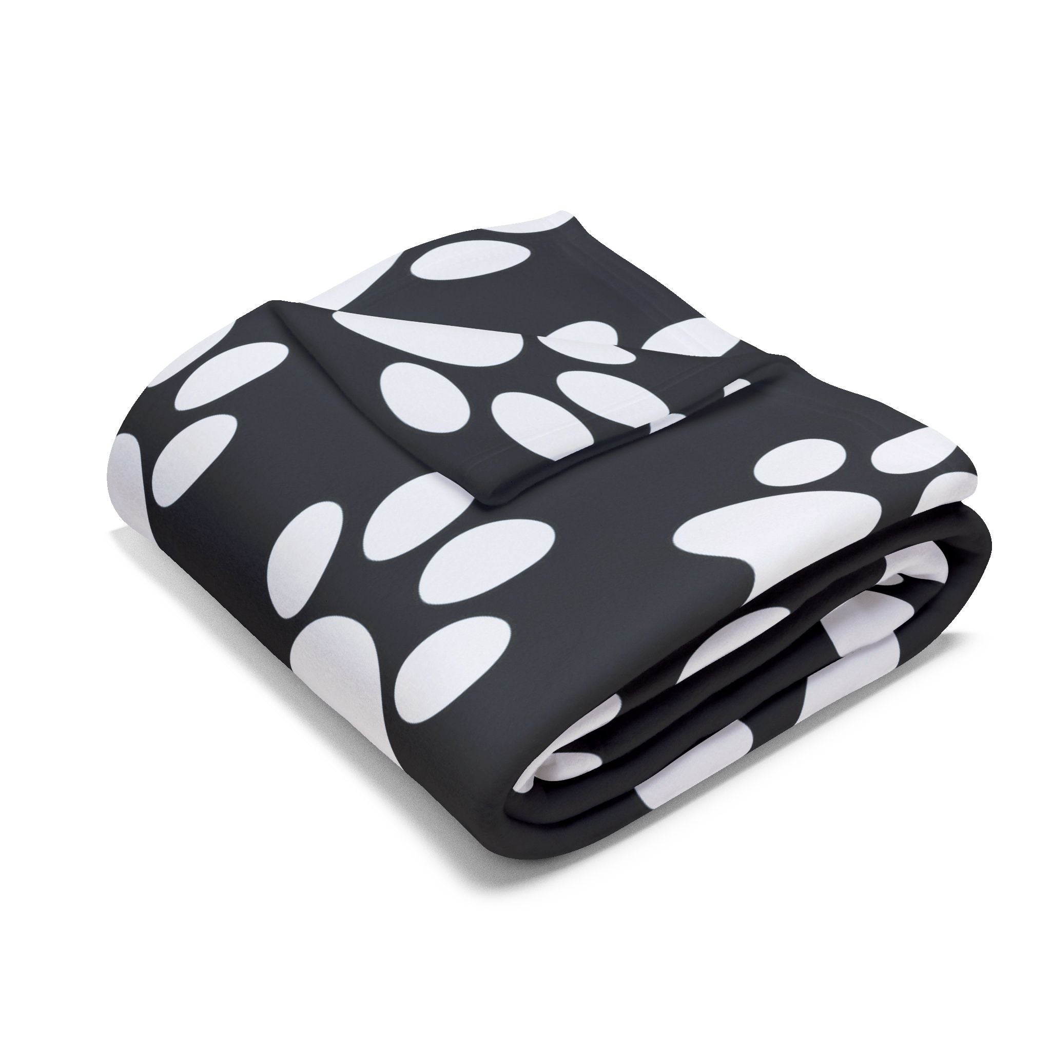 Cozy Paw Print Arctic Fleece Dog Blanket
