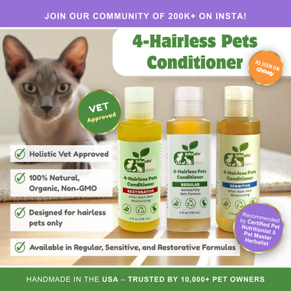 4-HAIRLESS PETS SENSITIVE CONDITIONER