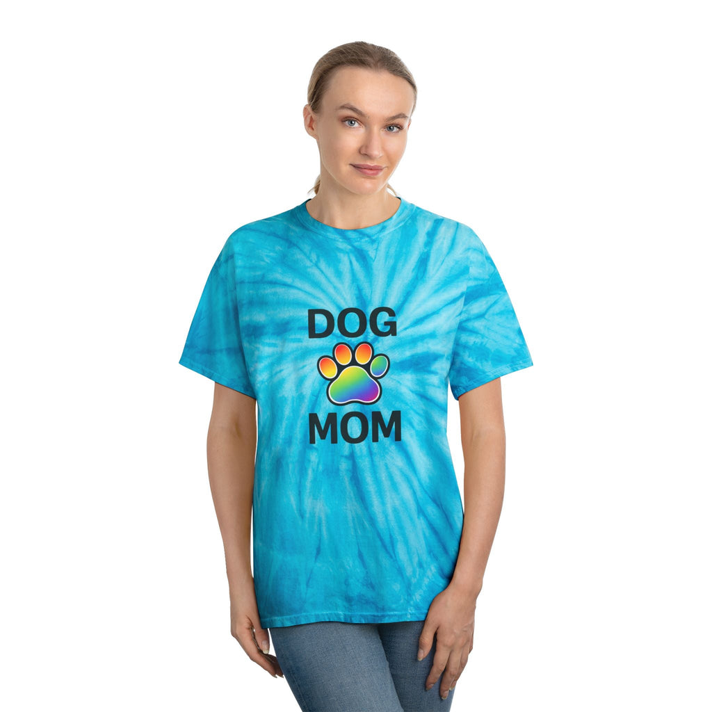 Pride Dog Mom Color Blast Tie-Dye Tee Sizes Small - 2XL (3 colors)