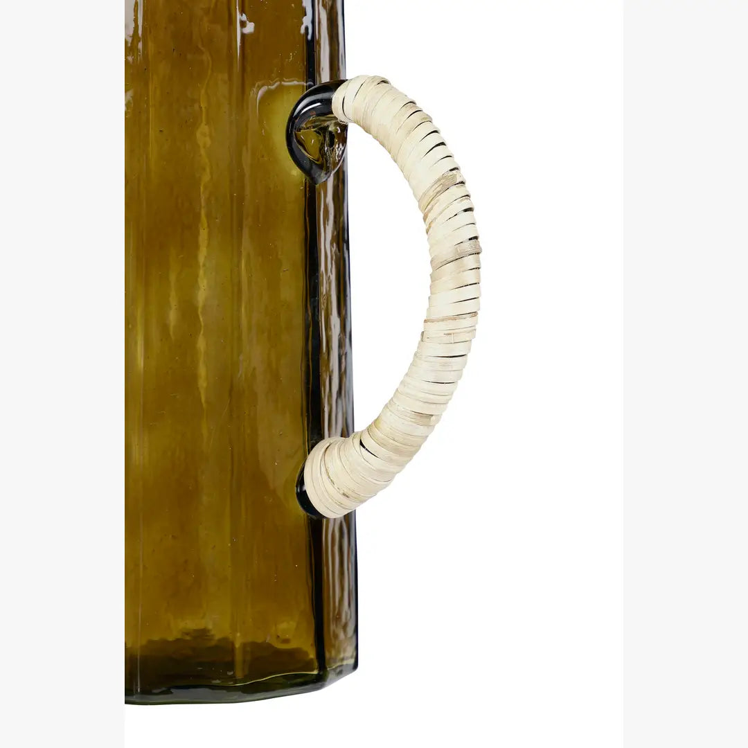 Brown Hammered Water Pitcher | Handcrafted Glass