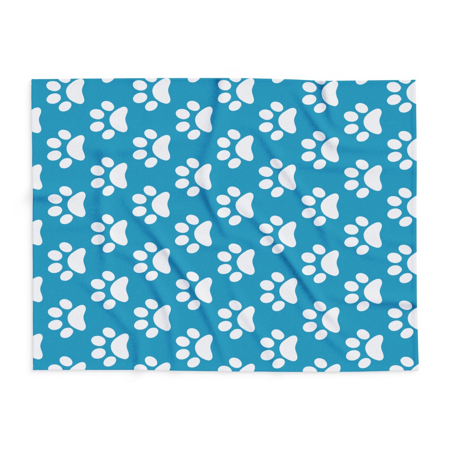 Cozy Paw Print Arctic Human Fleece Blanket