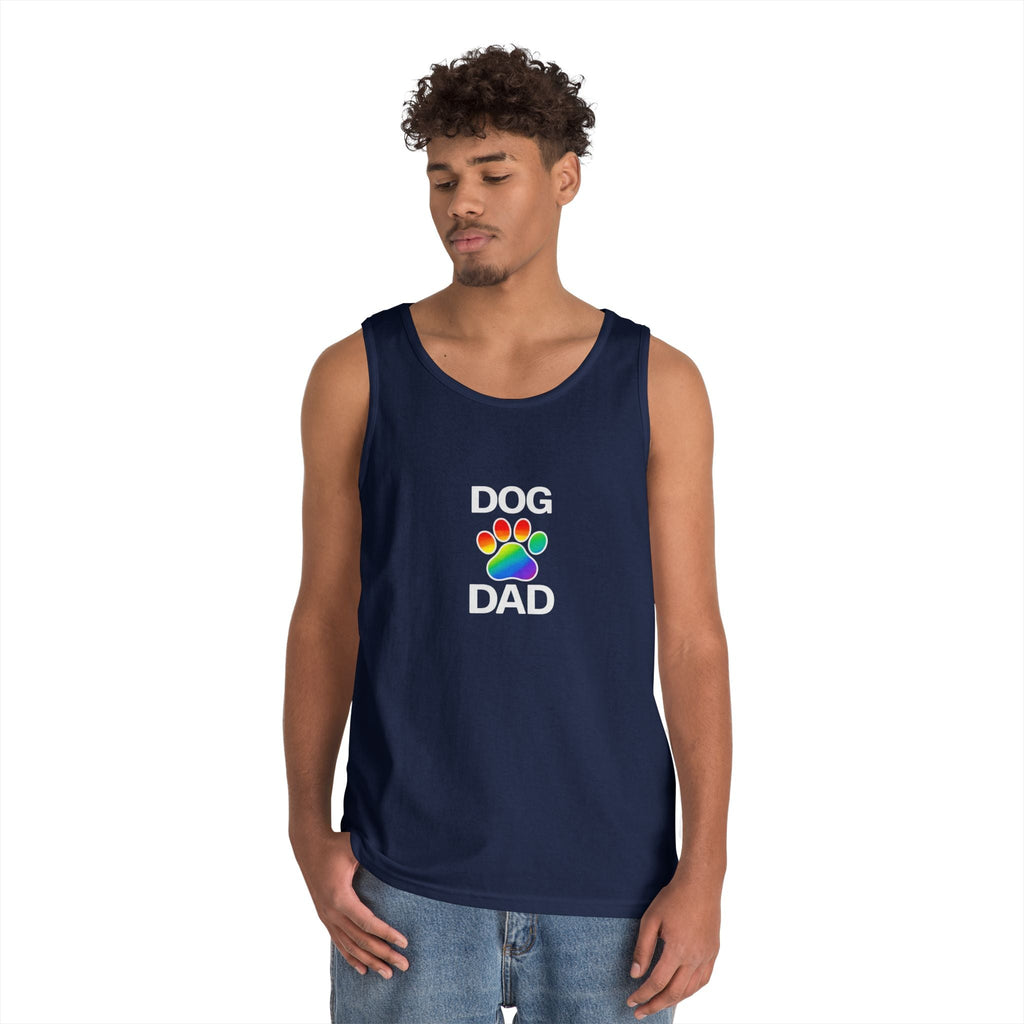 Pride Dog Dad Unisex Heavy Cotton Tank Top (9 Colors)