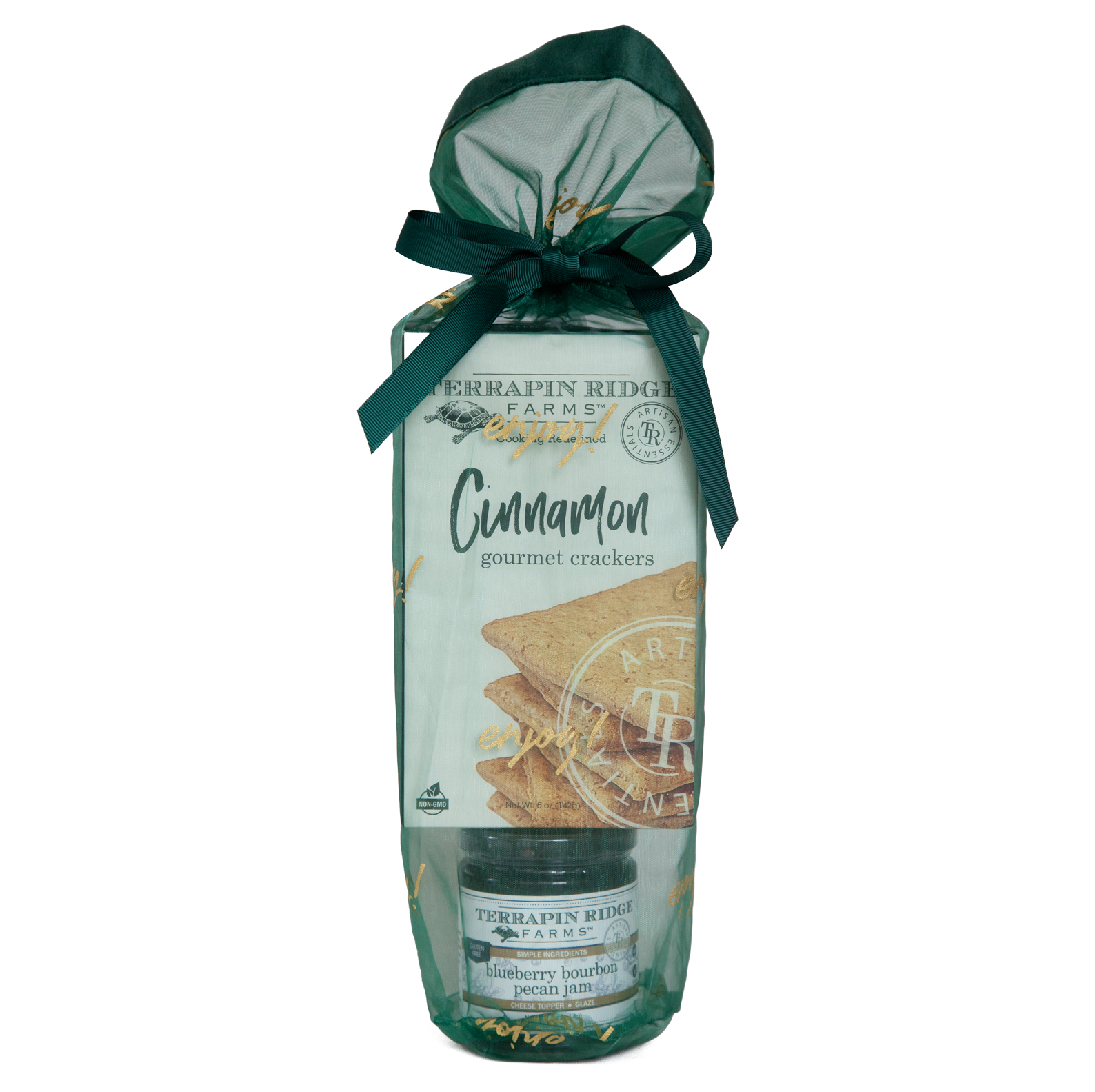 Holiday Grab and Go Giftset with Blueberry Bourbon Pecan Jam and Cinnamon Crackers