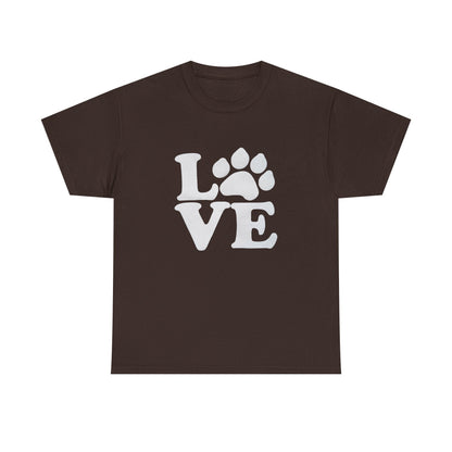 Love Paw Heavy Duty Unisex Tee Sizes Small - 5XL (11 colors)