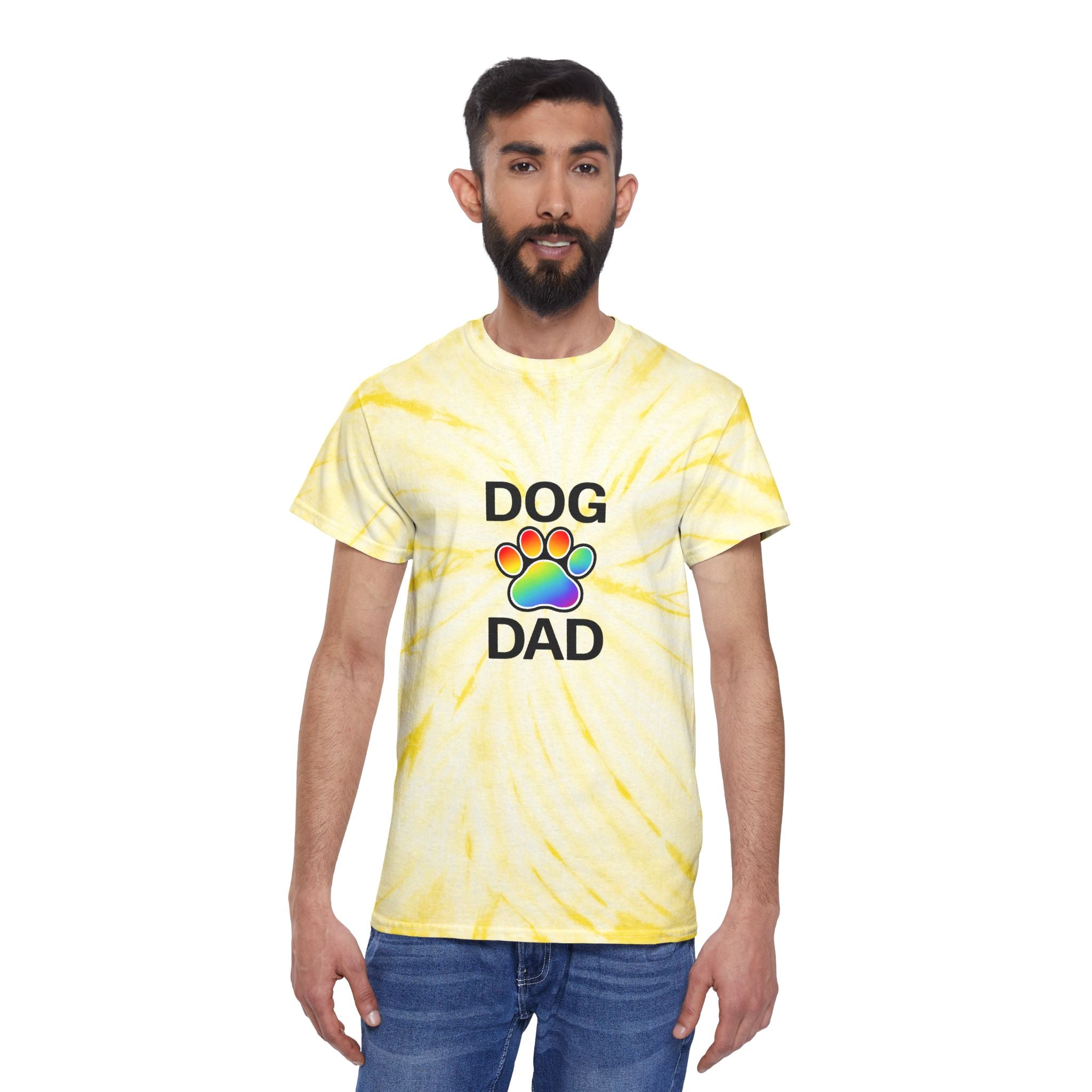 Pride Dog Dad Color Blast Tie-Dye Tee Sizes Small - 2XL (3 colors)