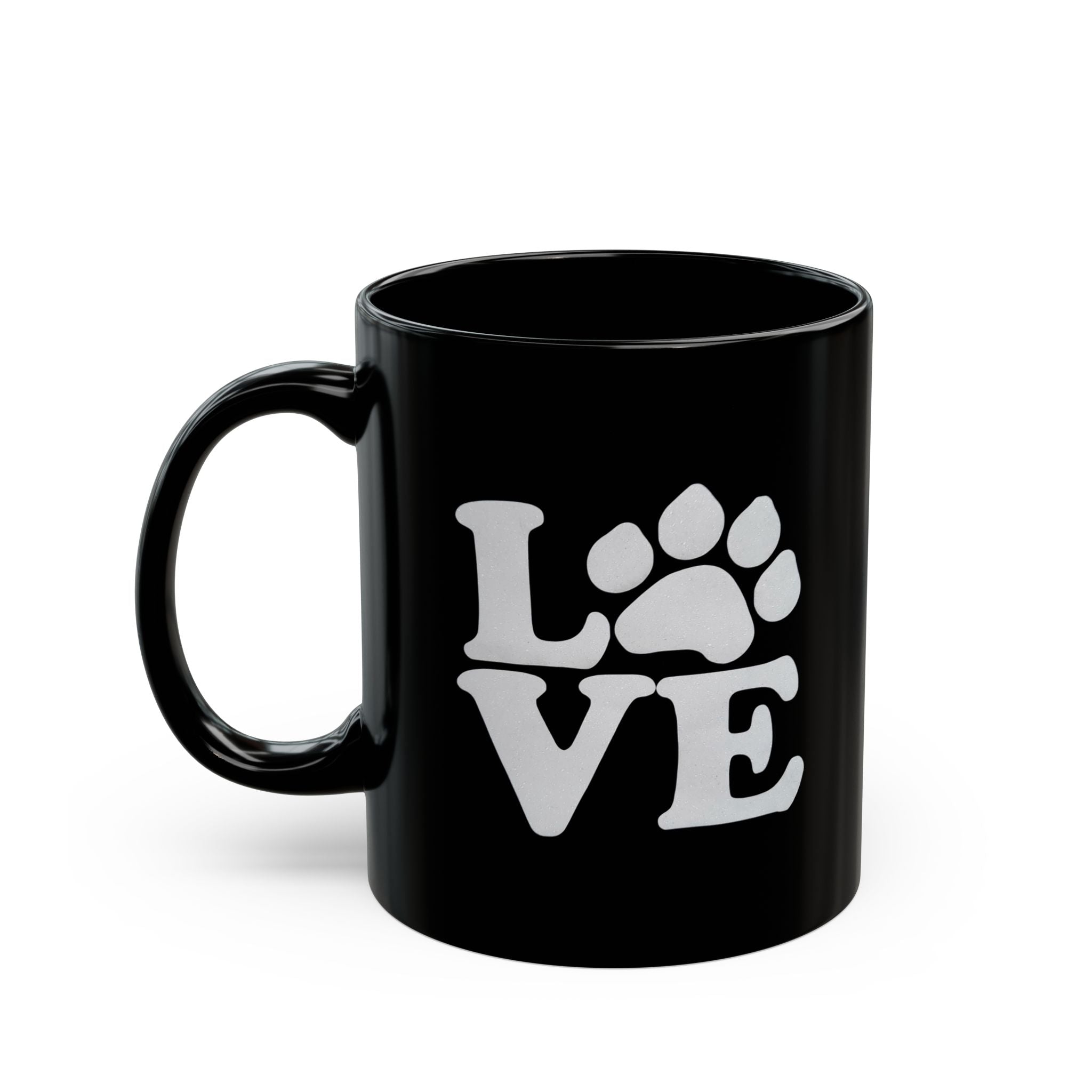 Love Paw Black Mug
