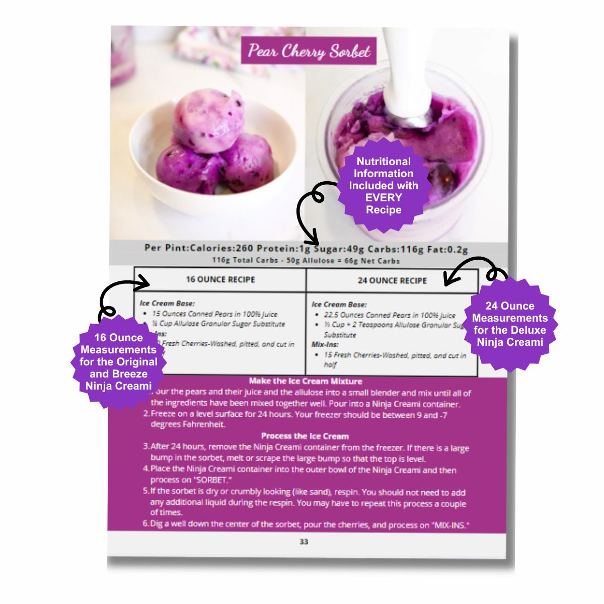 57 Low Calorie Ninja Creami Recipes-Digital Download