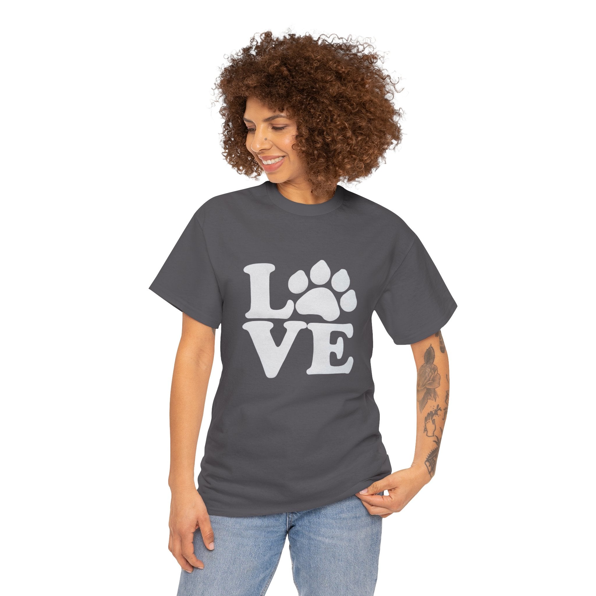 Love Paw Heavy Duty Unisex Tee Sizes Small - 5XL (11 colors)