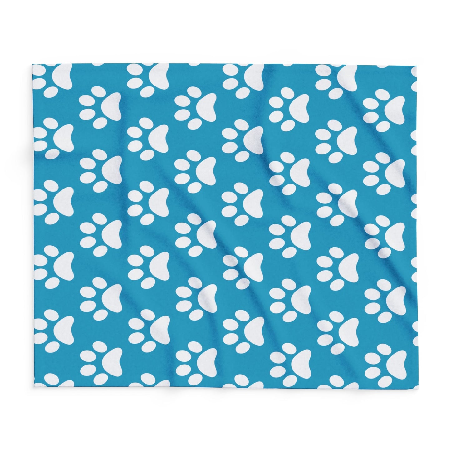 Cozy Paw Print Arctic Fleece Dog Blanket