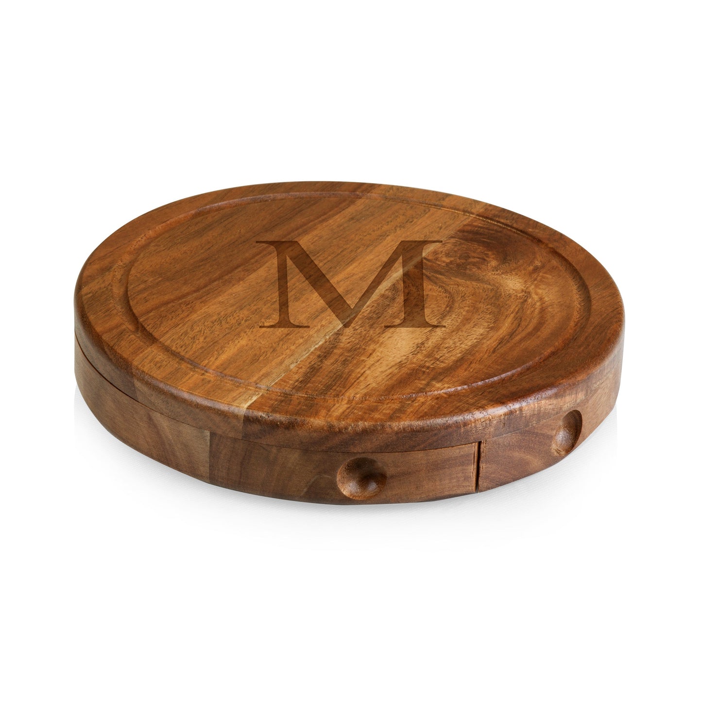 Monogram - Acacia Brie Cheese Cutting Board & Tools Set