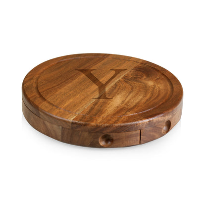 Monogram - Acacia Brie Cheese Cutting Board & Tools Set