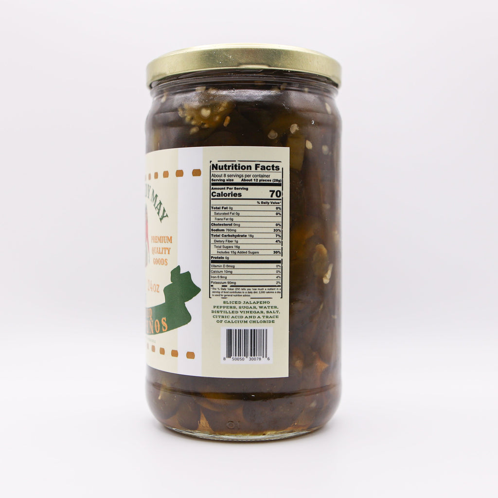 Sweet Heat Candied Jalapeños 2 pack – The Lady May’s Small-Batch Cowboy Candy | Sweet & Spicy Pickled Jalapeños in 24oz Glass Jar