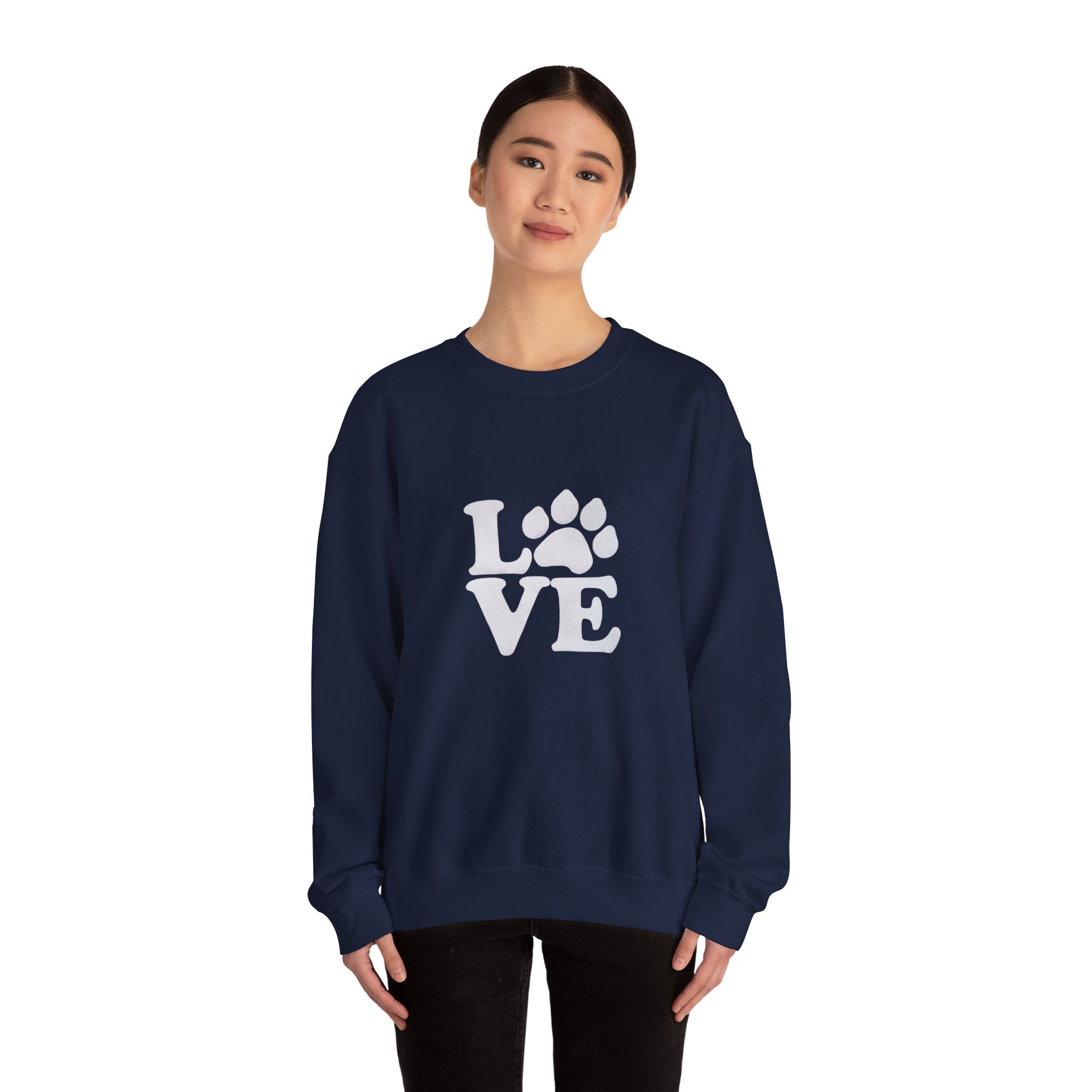 Love Paw Print Sweatshirt Sizes Small - 4XL (8 colors)