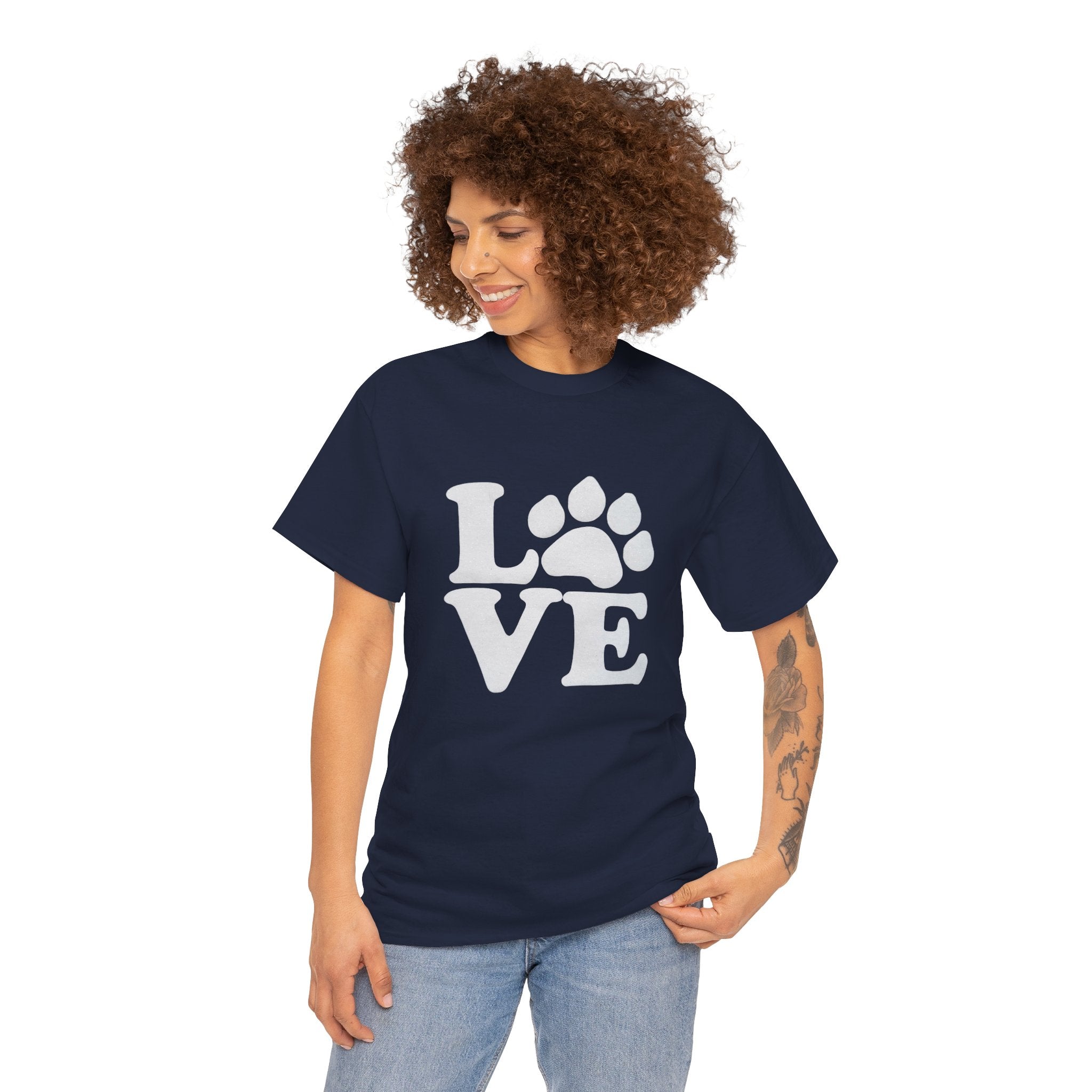 Love Paw Heavy Duty Unisex Tee Sizes Small - 5XL (11 colors)