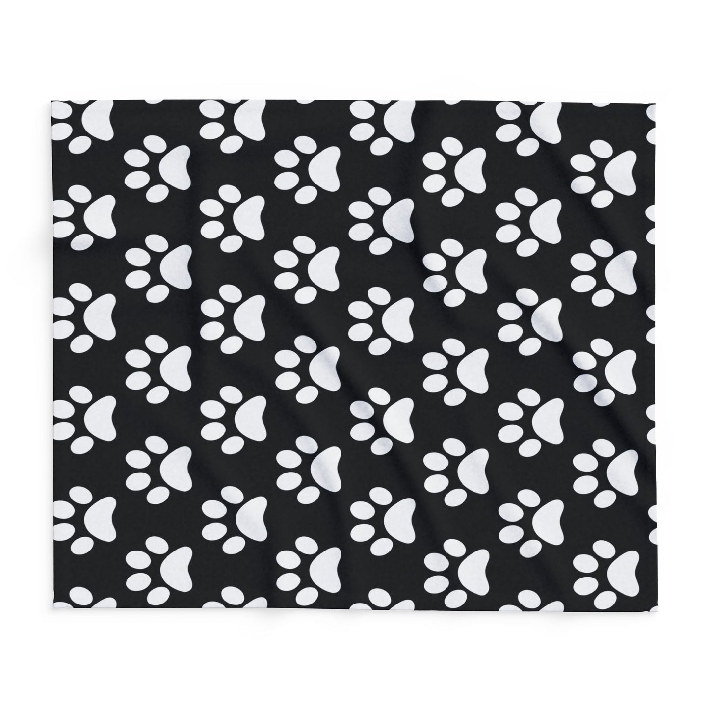Cozy Paw Print Arctic Fleece Dog Blanket