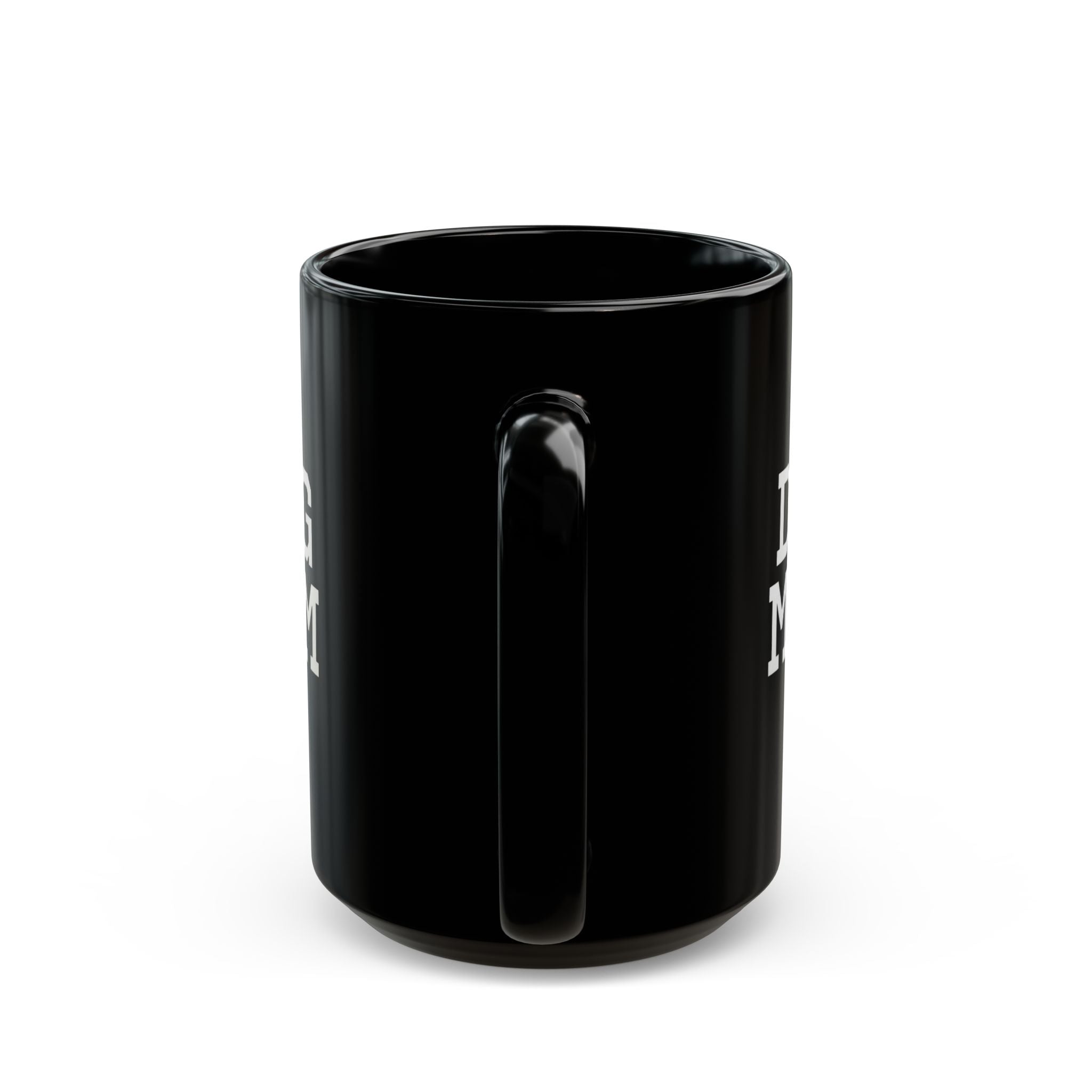 Dog Mom Black Mug