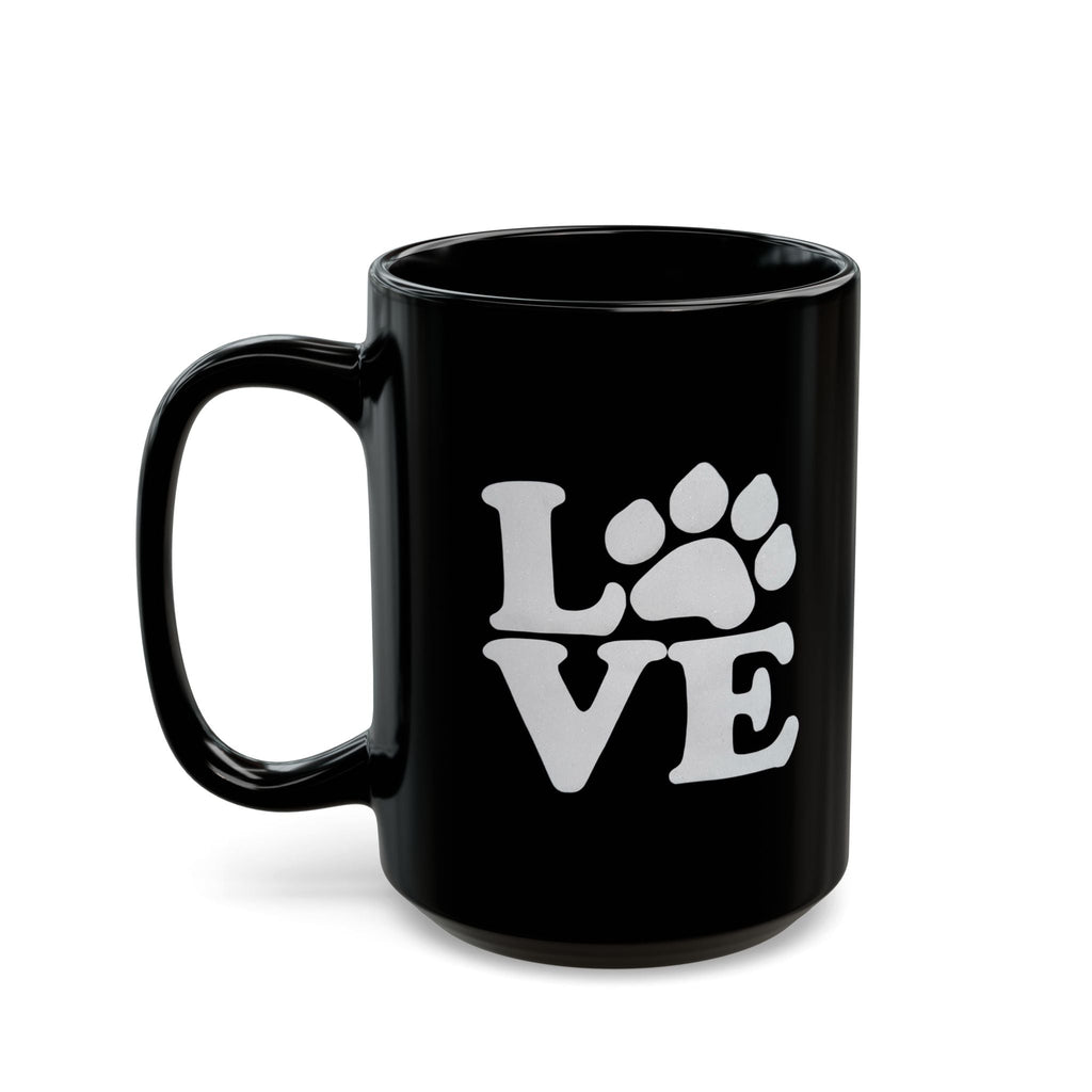 Love Paw Black Mug