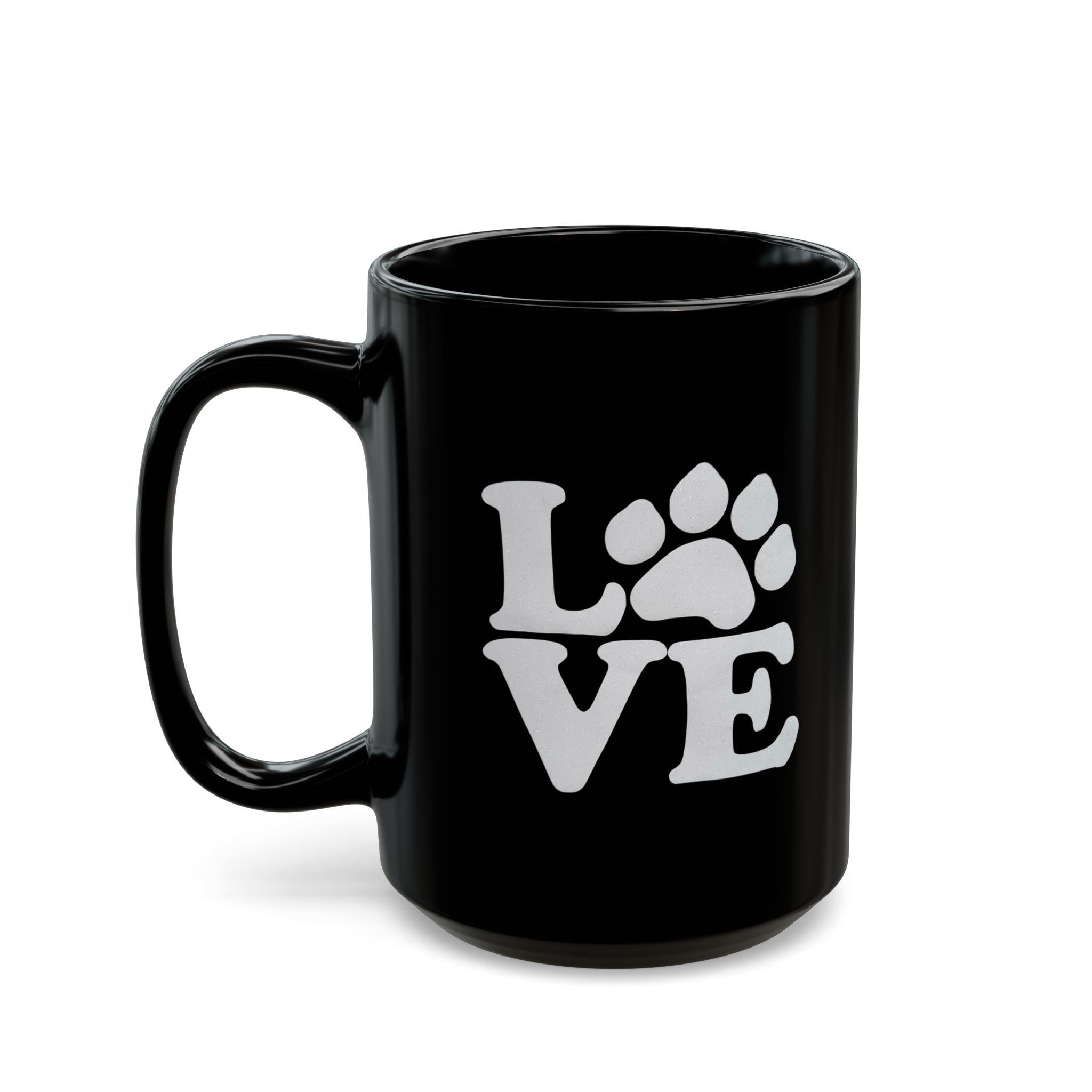 Love Paw Black Mug
