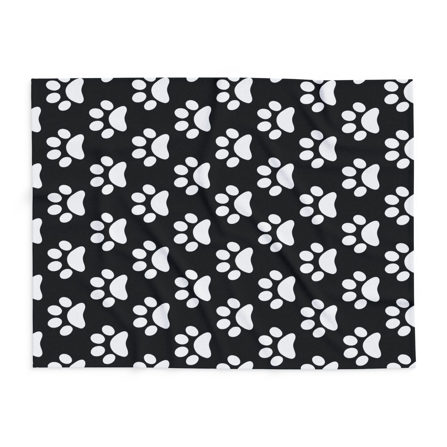 Cozy Paw Print Arctic Human Fleece Blanket