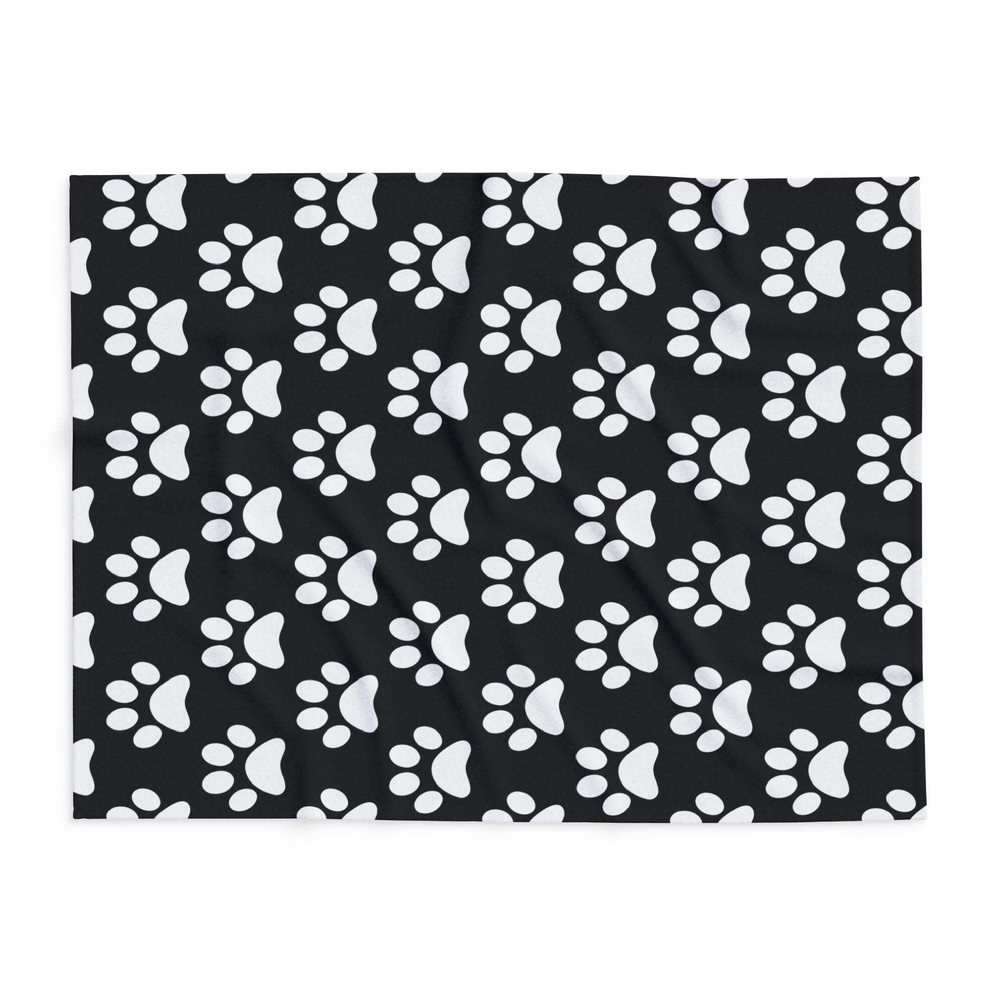 Cozy Paw Print Arctic Human Fleece Blanket