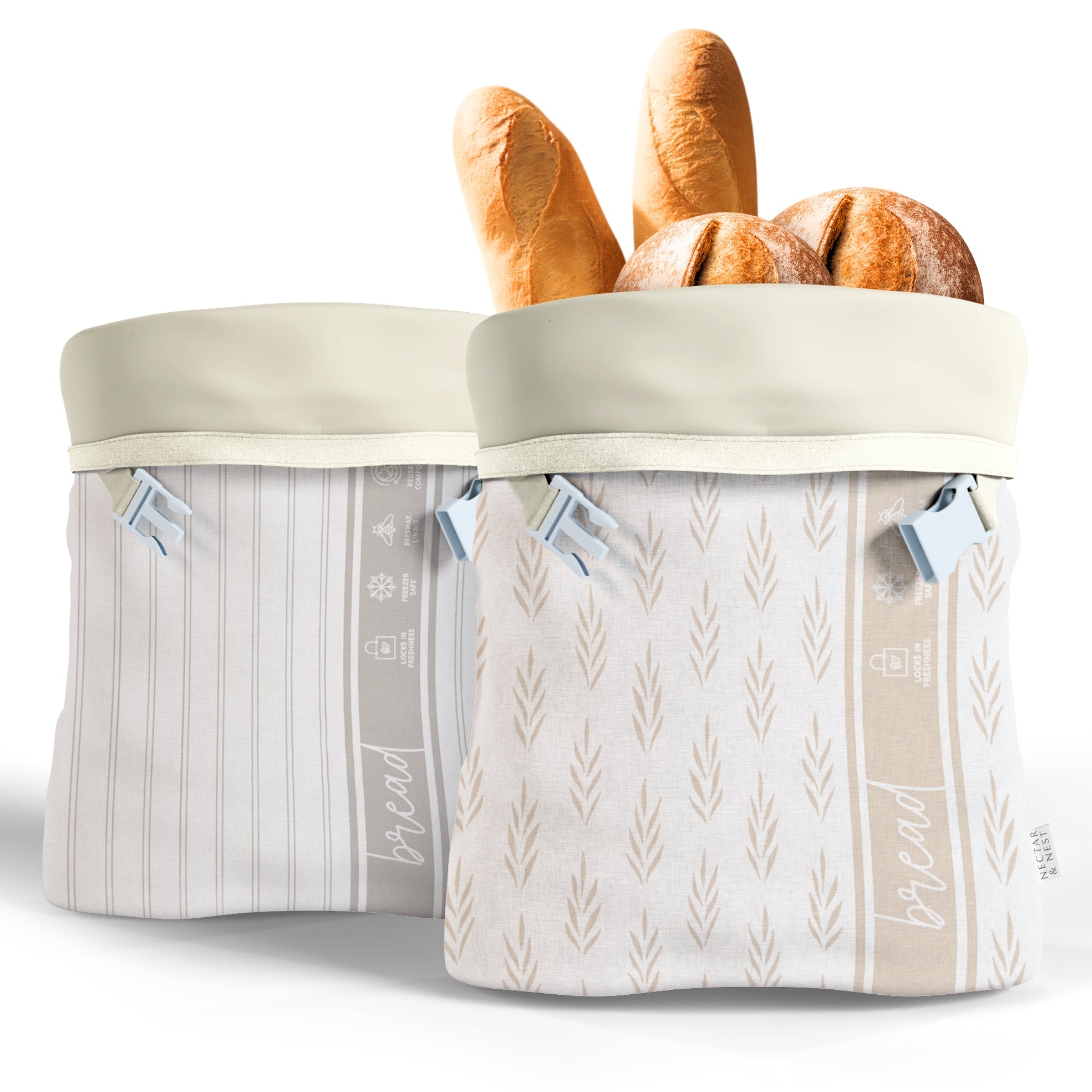 Reusable Beeswax Bread Bags for Homemade Bread & Sourdough