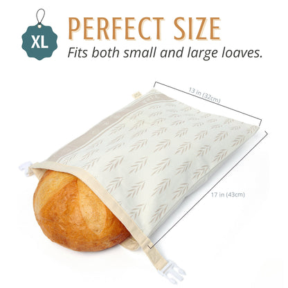 Reusable Beeswax Bread Bags for Homemade Bread & Sourdough