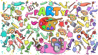 Art Party Coloring Tablecloth