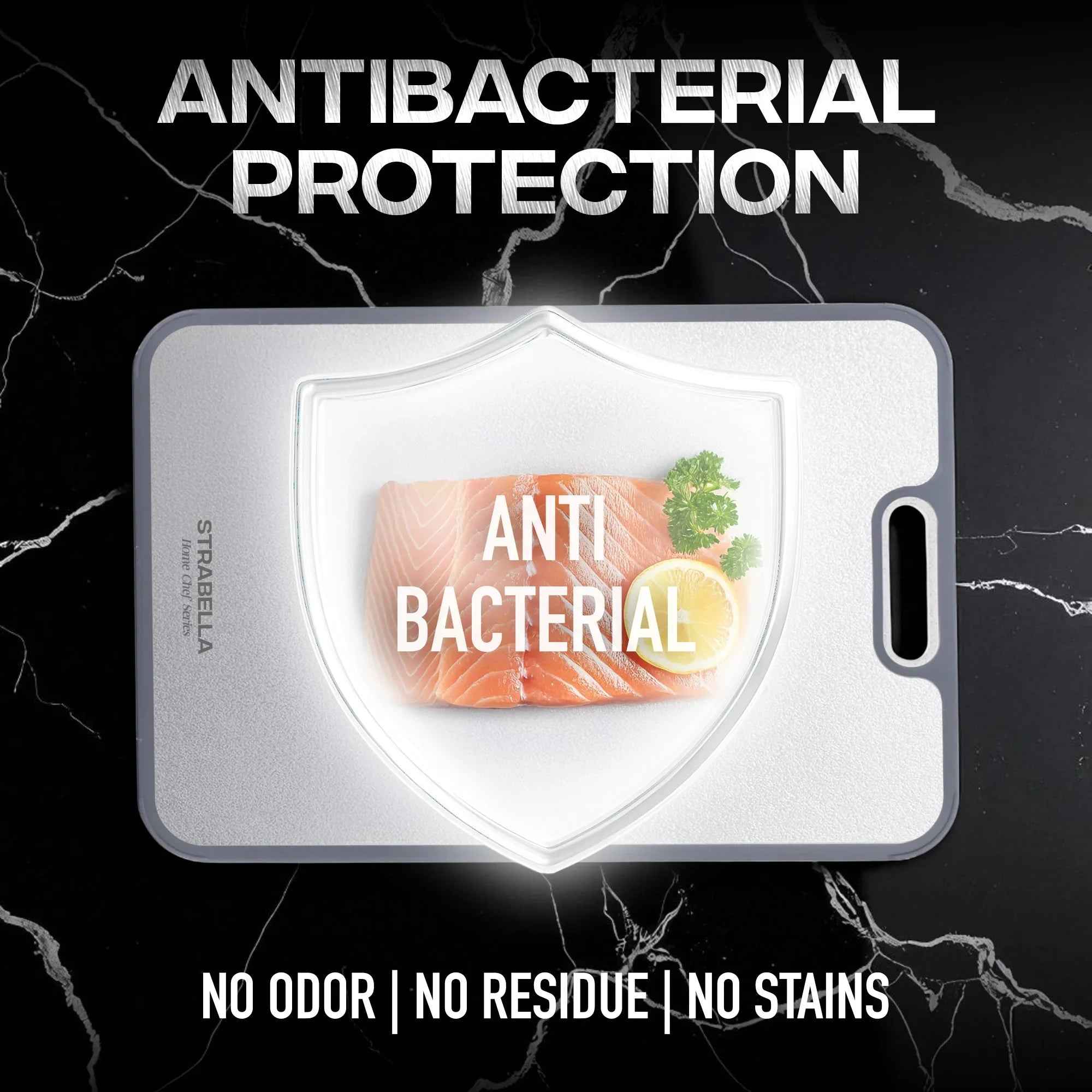 Strabella Titanium Cutting Board - Antibacterial and Scratch Resistant Holiday Gift Set