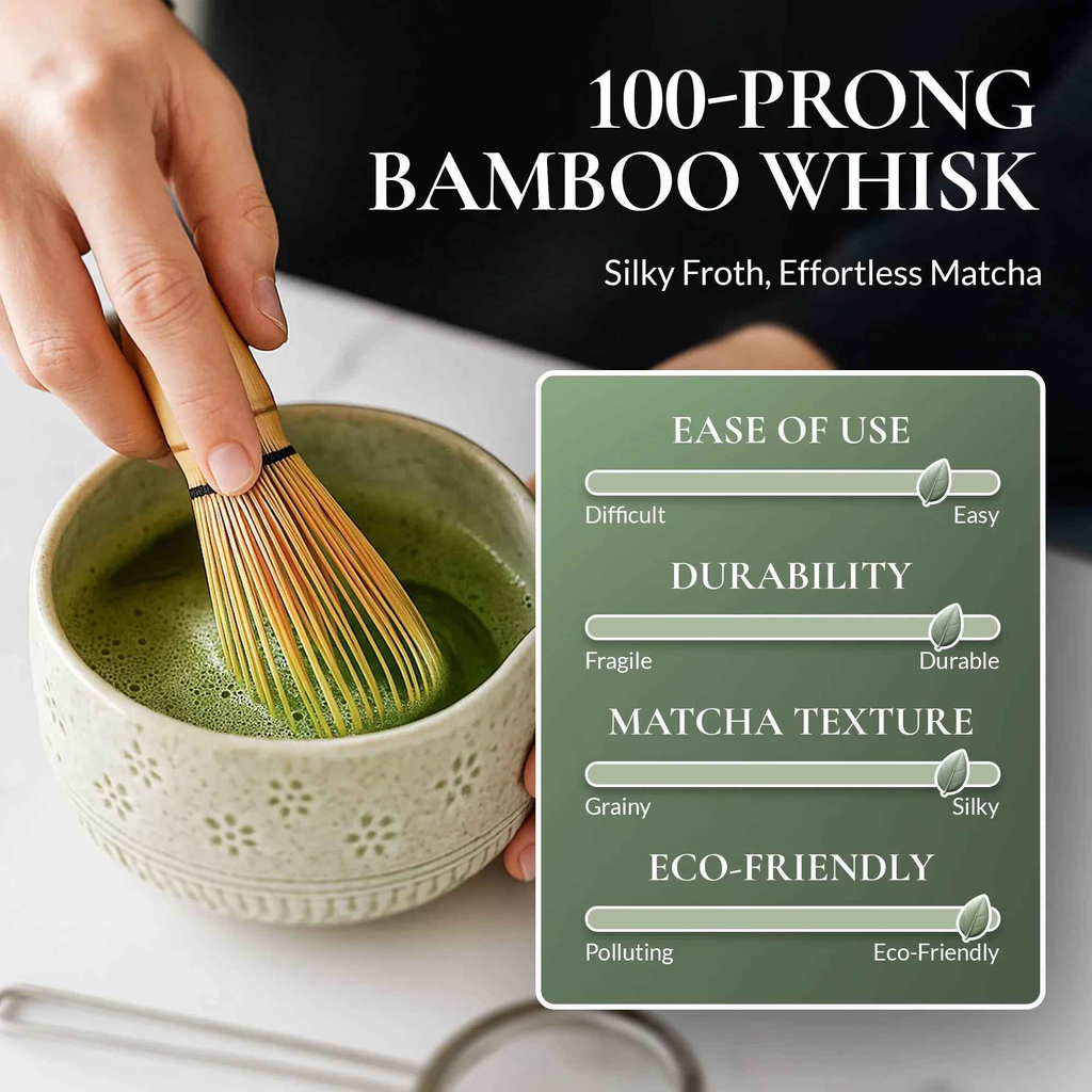 Matcha Whisk Set — Bamboo Chasen + Ceramic Chawan | Strabella