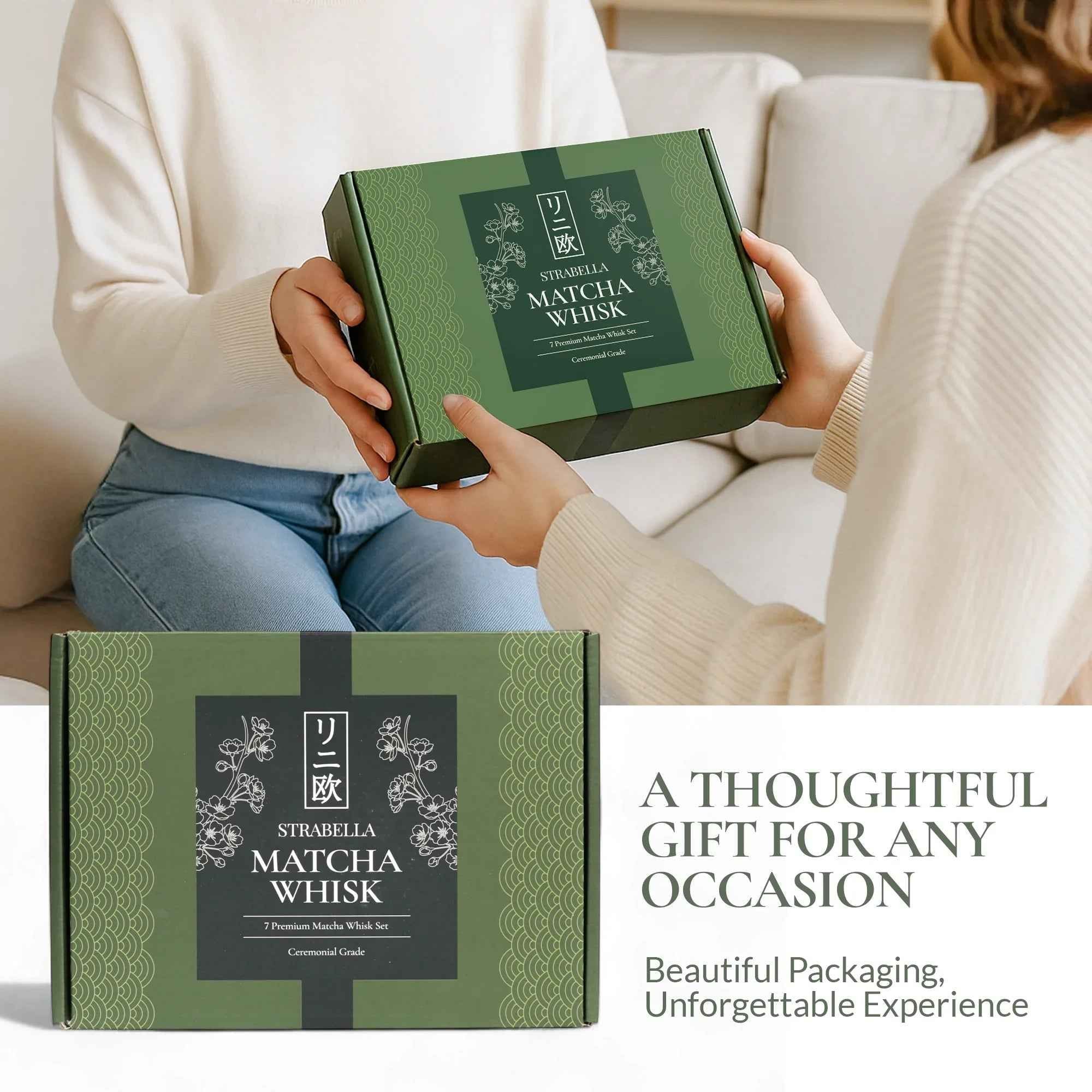 Matcha Whisk Set — Bamboo Chasen + Ceramic Chawan | Strabella