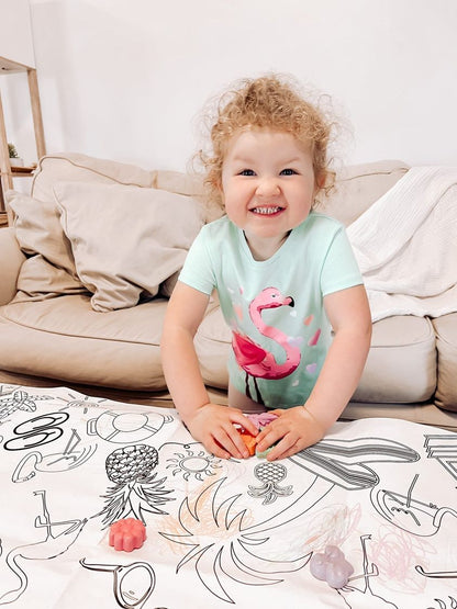 Beach Coloring Tablecloth