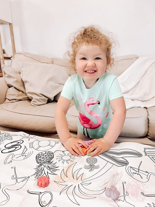 Beach Coloring Tablecloth