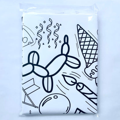Happy Birthday Coloring Tablecloth