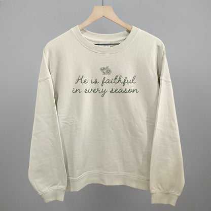 He Is Faithful In Every Season (Green Script)