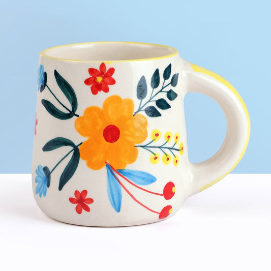 Floral Extravaganza Coffee Mug- Multi ,  3.5 X 2.5 Inches