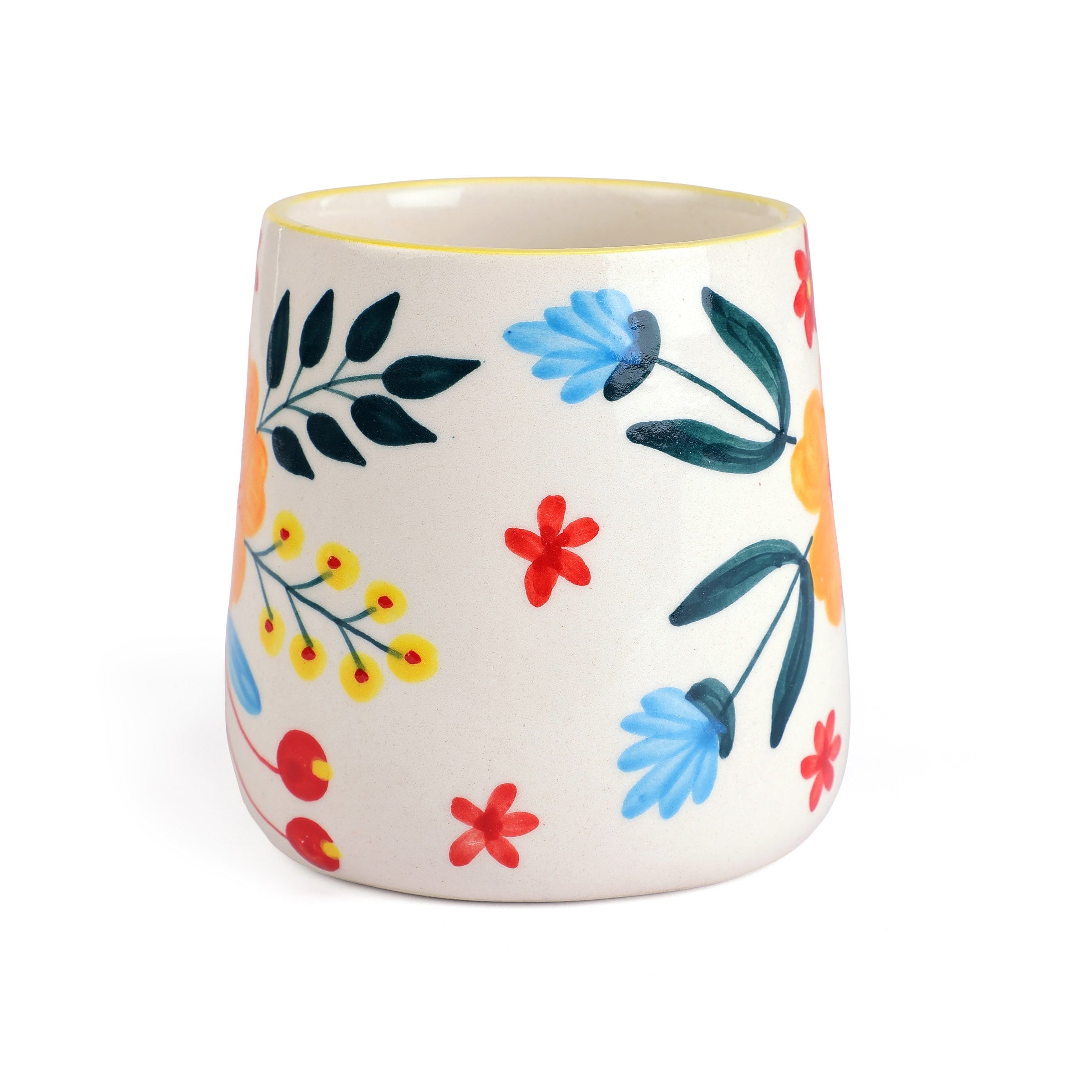 Floral Extravaganza Coffee Mug- Multi ,  3.5 X 2.5 Inches (Set of 4)