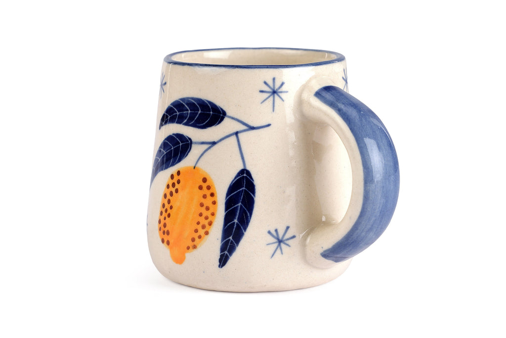 Lemon Coffee Mug- Yellow ,  3.5 X 3 Inches (set of 2)