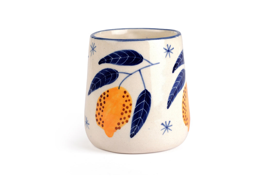 Lemon Coffee Mug- Yellow ,  3.5 X 3 Inches (set of 2)