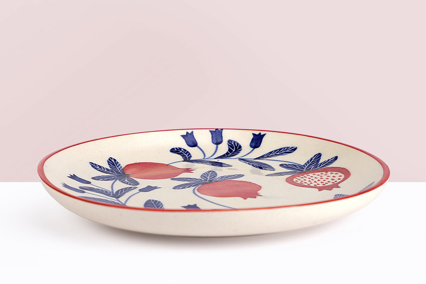 Indian Anaar plate, Red- 7x1 Inches