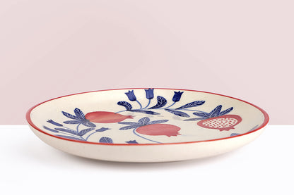 Indian Anaar plate, Red- 7x1 Inches