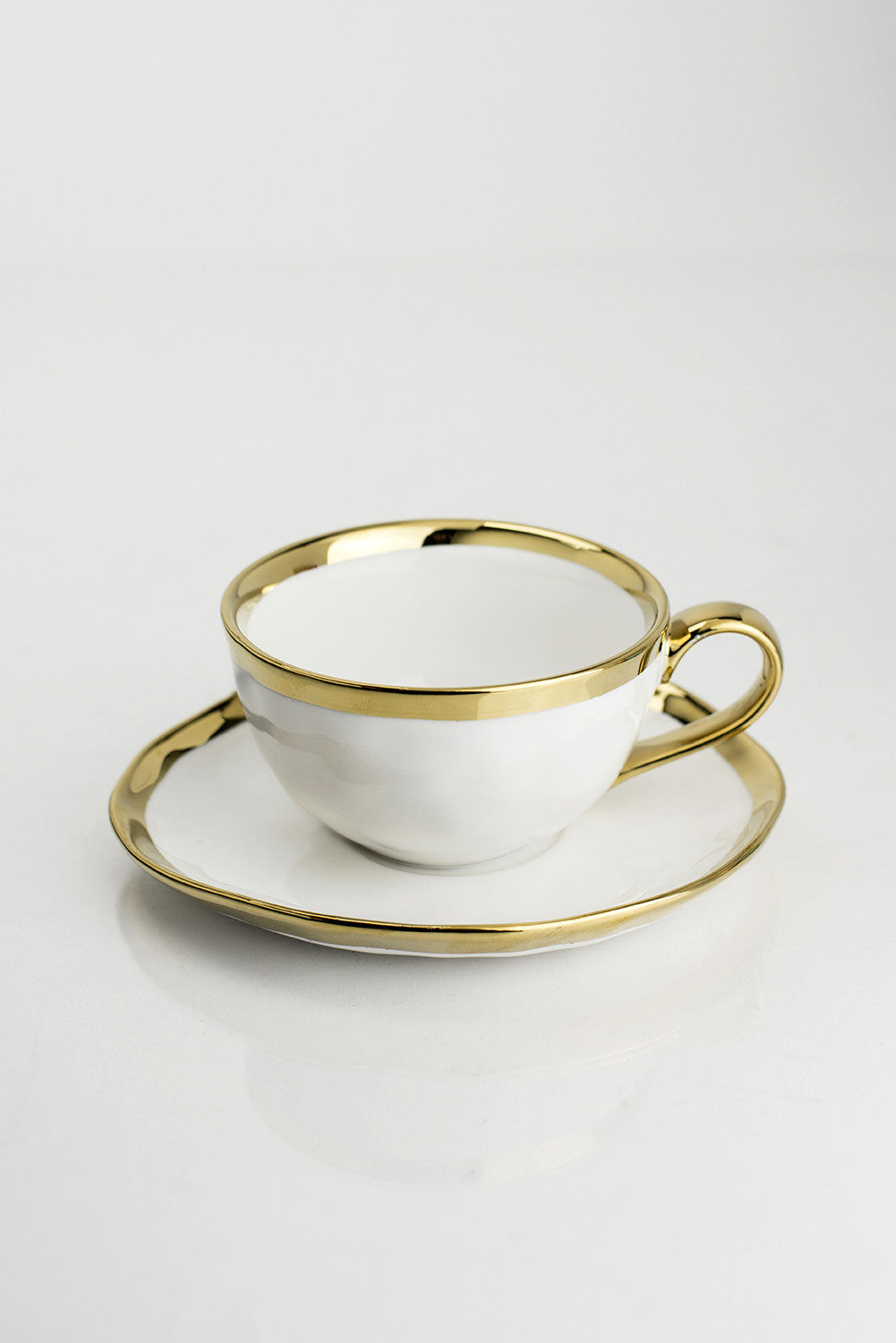 GOLD CUP & SAUCER  (SET OF 4) 10OZ